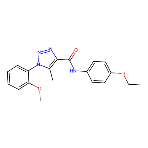N-(4-ethoxyphenyl)-1-(2-methoxyphenyl)-5-methyl-1H-1,2,3-triazole-4-carboxamide structure