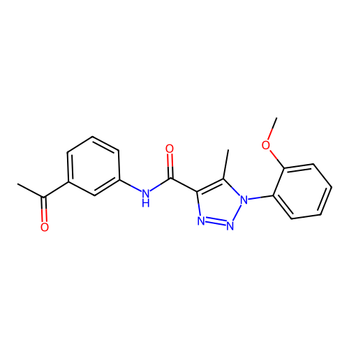 N-(3-acetylphenyl)-1-(2-methoxyphenyl)-5-methyl-1H-1,2,3-triazole-4-carboxamide structure