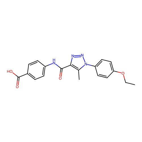 4-{[1-(4-Ethoxyphenyl)-5-methyl-1,2,3-triazol-4-yl]carbonylamino}benzoic acid structure