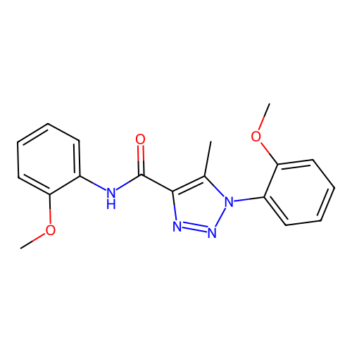 N,1-bis(2-methoxyphenyl)-5-methyl-1H-1,2,3-triazole-4-carboxamide structure