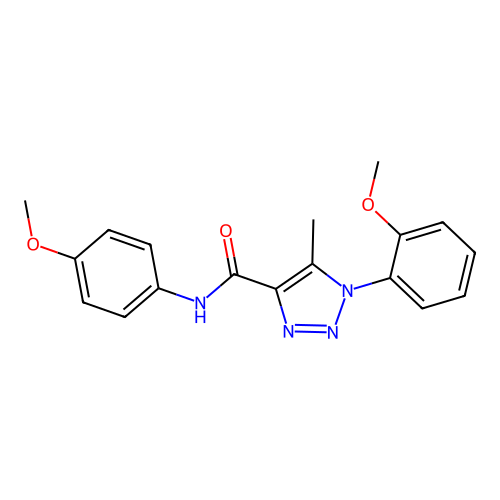 1-(2-methoxyphenyl)-N-(4-methoxyphenyl)-5-methyl-1H-1,2,3-triazole-4-carboxamide structure