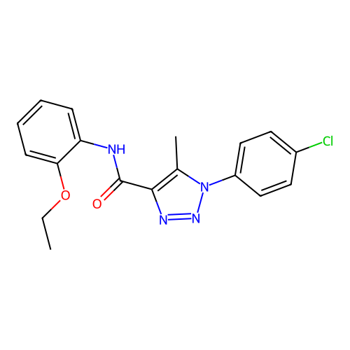 1-(4-chlorophenyl)-N-(2-ethoxyphenyl)-5-methyl-1H-1,2,3-triazole-4-carboxamide structure