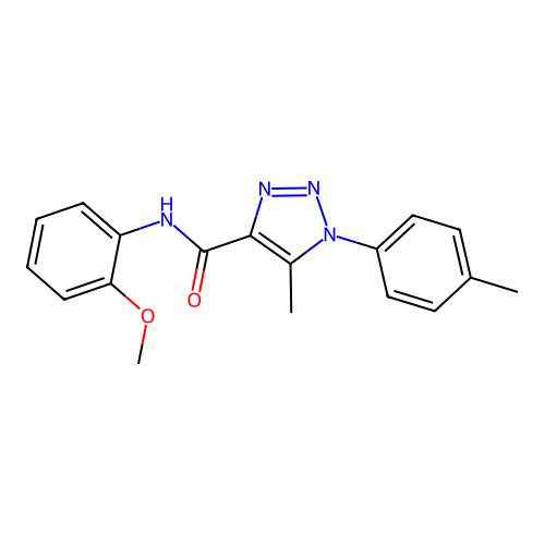 N-(2-methoxyphenyl)-5-methyl-1-(4-methylphenyl)-1H-1,2,3-triazole-4-carboxamide structure