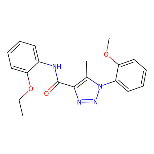 N-(2-ethoxyphenyl)-1-(2-methoxyphenyl)-5-methyl-1H-1,2,3-triazole-4-carboxamide structure
