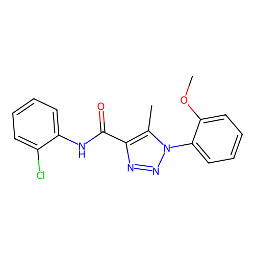 N-(2-chlorophenyl)-1-(2-methoxyphenyl)-5-methyl-1H-1,2,3-triazole-4-carboxamide structure