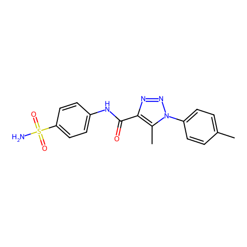 5-methyl-1-(4-methylphenyl)-N-(4-sulfamoylphenyl)triazole-4-carboxamide structure