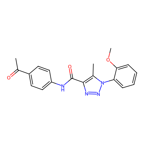 N-(4-acetylphenyl)-1-(2-methoxyphenyl)-5-methyl-1H-1,2,3-triazole-4-carboxamide structure