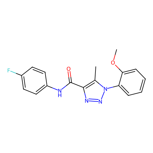 N-(4-fluorophenyl)-1-(2-methoxyphenyl)-5-methyl-1H-1,2,3-triazole-4-carboxamide structure