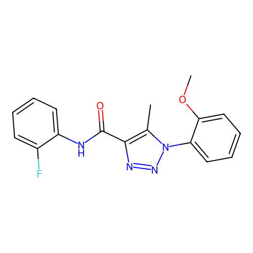 N-(2-fluorophenyl)-1-(2-methoxyphenyl)-5-methyl-1H-1,2,3-triazole-4-carboxamide structure