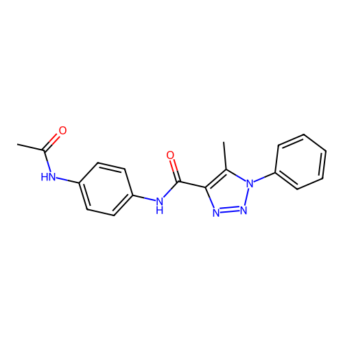 N-(4-acetamidophenyl)-5-methyl-1-phenyl-1H-1,2,3-triazole-4-carboxamide structure