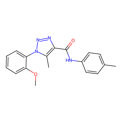 1-(2-methoxyphenyl)-5-methyl-N-(4-methylphenyl)-1H-1,2,3-triazole-4-carboxamide structure