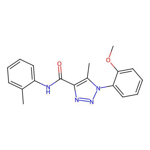 1-(2-methoxyphenyl)-5-methyl-N-(2-methylphenyl)-1H-1,2,3-triazole-4-carboxamide structure