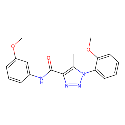 1-(2-methoxyphenyl)-N-(3-methoxyphenyl)-5-methyl-1H-1,2,3-triazole-4-carboxamide structure