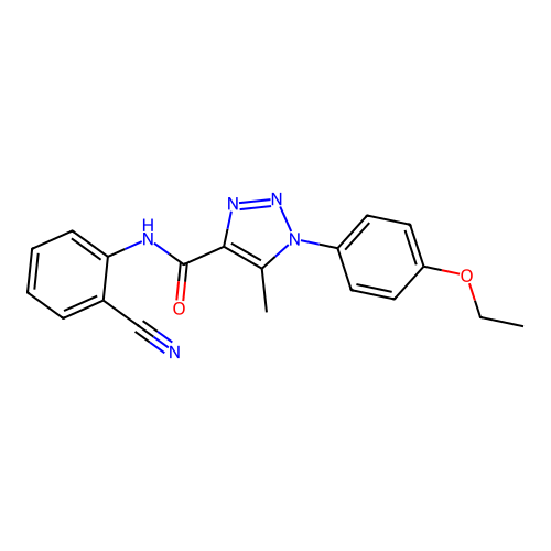N-(2-cyanophenyl)-1-(4-ethoxyphenyl)-5-methyl-1H-1,2,3-triazole-4-carboxamide structure