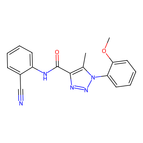 N-(2-cyanophenyl)-1-(2-methoxyphenyl)-5-methyl-1H-1,2,3-triazole-4-carboxamide structure