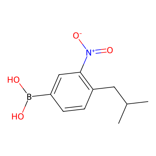 (3-Nitro-4-isobutylphenyl)boronic acid structure