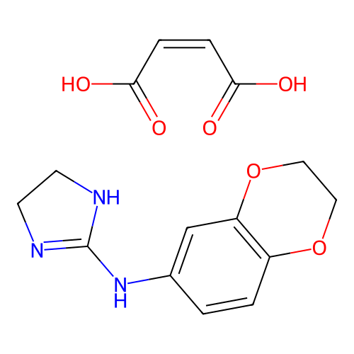 2-(6-(1,4-Benzodioxanyl)amino)imidazoline maleate structure