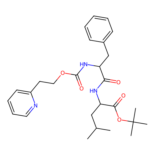 tert-Butyl N-{[2-(pyridin-2-yl)ethoxy]carbonyl}phenylalanylleucinate structure