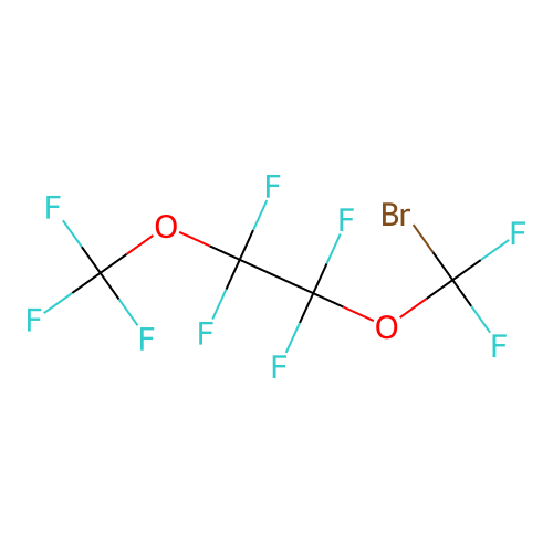 1-[Bromo(difluoro)methoxy]-1,1,2,2-tetrafluoro-2-(trifluoromethoxy)ethane structure