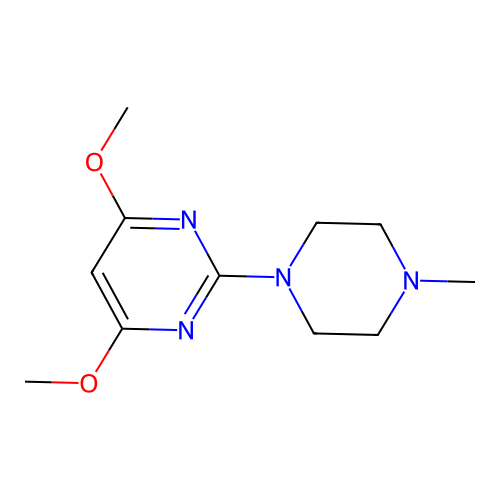 4,6-Dimethoxy-2-(4-methylpiperazin-1-yl)pyrimidine structure