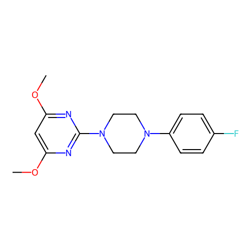 2-[4-(4-Fluorophenyl)piperazin-1-yl]-4,6-dimethoxypyrimidine structure