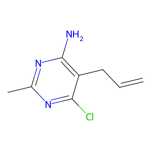 6-Chloro-2-methyl-5-(prop-2-en-1-yl)pyrimidin-4(3H)-imine structure