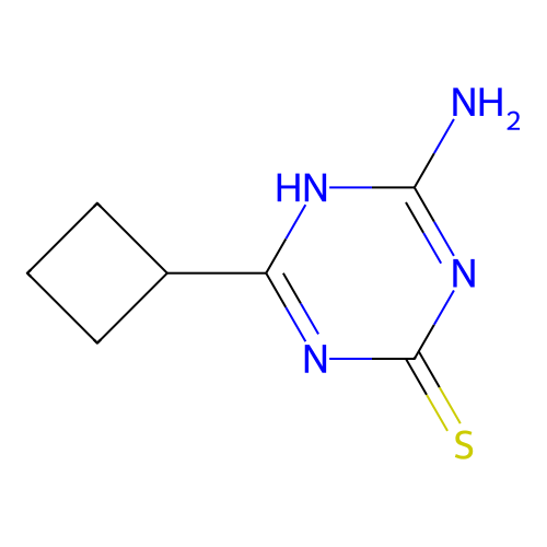 4-Amino-6-cyclobutyl-1,3,5-triazine-2-thiol structure