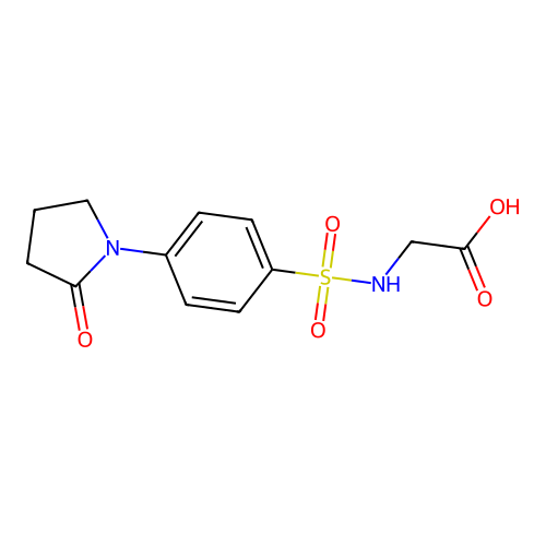 2-(4-(2-Oxopyrrolidin-1-yl)benzenesulfonamido)acetic acid structure