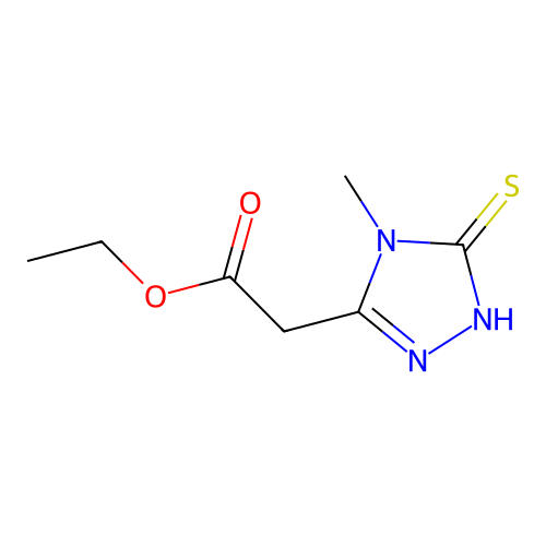 ethyl 2-(4-methyl-5-sulfanyl-4H-1,2,4-triazol-3-yl)acetate structure