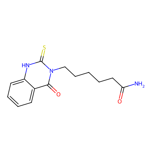6-(4-Oxo-2-sulfanyl-3,4-dihydroquinazolin-3-yl)hexanamide structure
