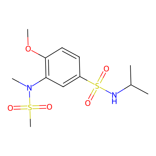 4-methoxy-3-[methyl(methylsulfonyl)amino]-N-propan-2-ylbenzenesulfonamide structure