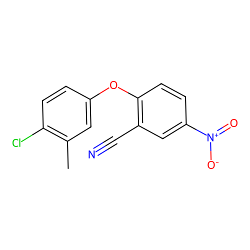 2-(4-Chloro-3-methylphenoxy)-5-nitrobenzonitrile structure