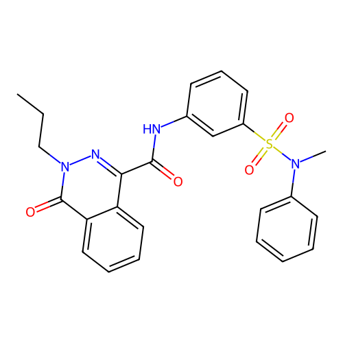 N-[3-[methyl(phenyl)sulfamoyl]phenyl]-4-oxo-3-propylphthalazine-1-carboxamide structure