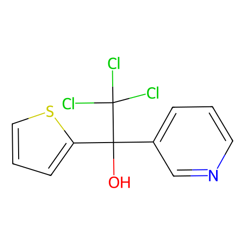 2,2,2-Trichloro-1-pyridin-3-yl-1-thiophen-2-ylethanol structure