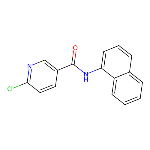 6-chloro-N-(naphthalen-1-yl)pyridine-3-carboxamide structure