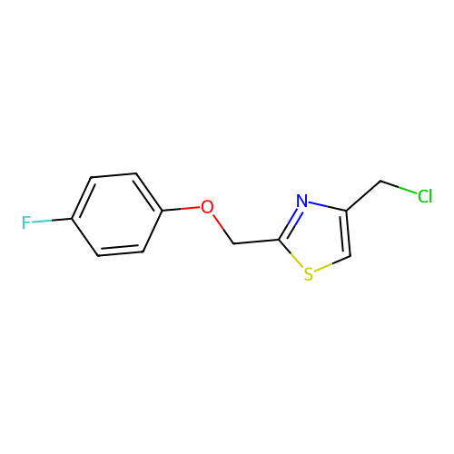 4-(Chloromethyl)-2-[(4-fluorophenoxy)methyl]-1,3-thiazole structure