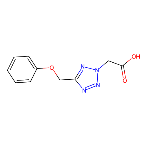 2-[5-(phenoxymethyl)-2H-1,2,3,4-tetrazol-2-yl]acetic acid structure