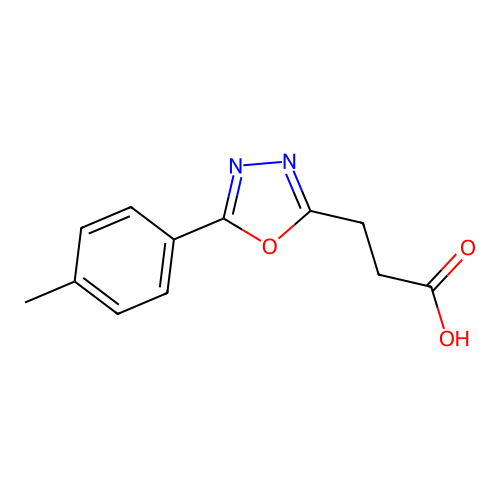 5-(4-Methylphenyl)-1,3,4-oxadiazole-2-propanoic acid structure