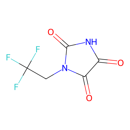 1-(2,2,2-Trifluoroethyl)imidazolidine-2,4,5-trione structure