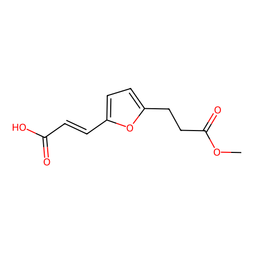 (2E)-3-[5-(3-Methoxy-3-oxopropyl)furan-2-YL]prop-2-enoic acid structure