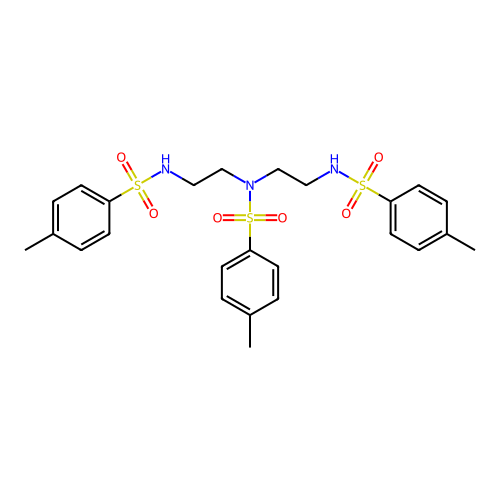 4-Methyl-N,N-bis(2-(((4-methylphenyl)sulfonyl)amino)ethyl)benzenesulfonamide structure