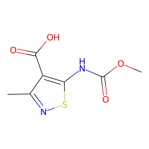 5-[(Methoxycarbonyl)amino]-3-methyl-1,2-thiazole-4-carboxylic acid structure