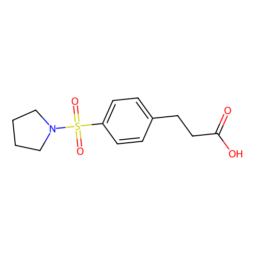 3-[4-(Pyrrolidin-1-ylsulfonyl)phenyl]propanoic acid structure