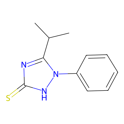 1-phenyl-5-(propan-2-yl)-1H-1,2,4-triazole-3-thiol structure