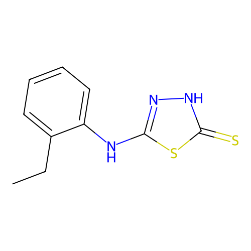 5-[(2-Ethylphenyl)amino]-1,3,4-thiadiazole-2-thiol structure