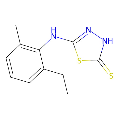 5-[(2-Ethyl-6-methylphenyl)amino]-1,3,4-thiadiazole-2-thiol structure