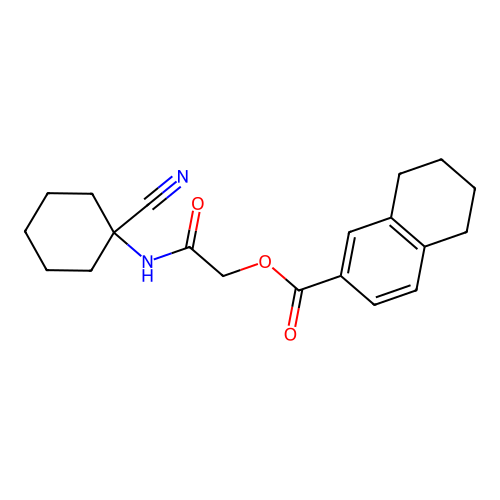[(1-Cyanocyclohexyl)carbamoyl]methyl 5,6,7,8-tetrahydronaphthalene-2-carboxylate structure
