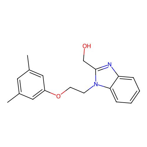 (1-(2-(3,5-Dimethylphenoxy)ethyl)-1H-benzimidazol-2-YL)methanol structure