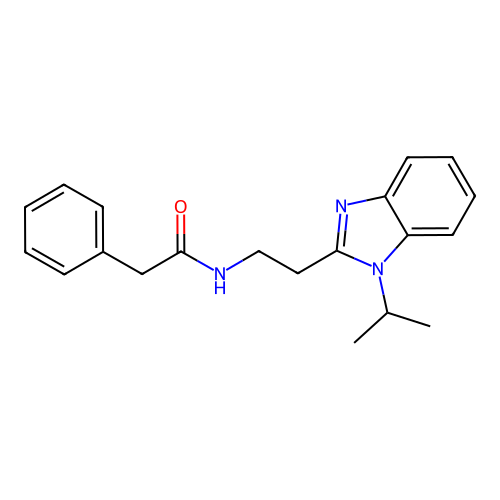 N-(2-(1-isopropyl-1H-benzo[d]imidazol-2-yl)ethyl)-2-phenylacetamide structure