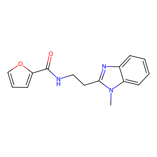 N-[2-(1-methylbenzimidazol-2-yl)ethyl]furan-2-carboxamide structure